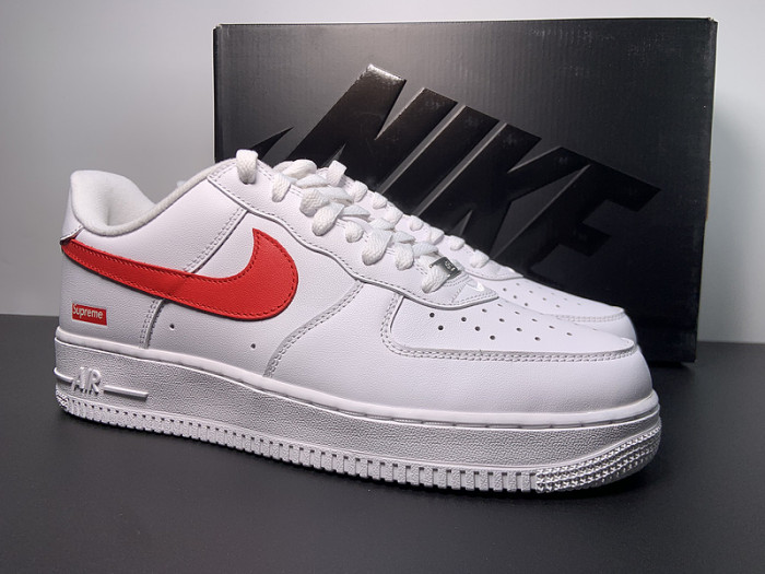 Nike Air Force 1 Low Supreme White Speed Red CU9225-101