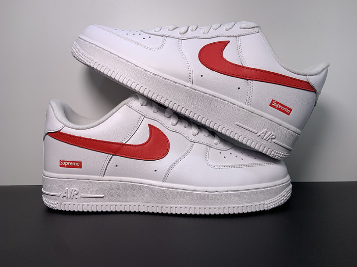 Nike Air Force 1 Low Supreme White Speed Red CU9225-101