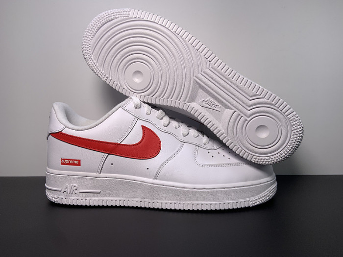 Nike Air Force 1 Low Supreme White Speed Red CU9225-101
