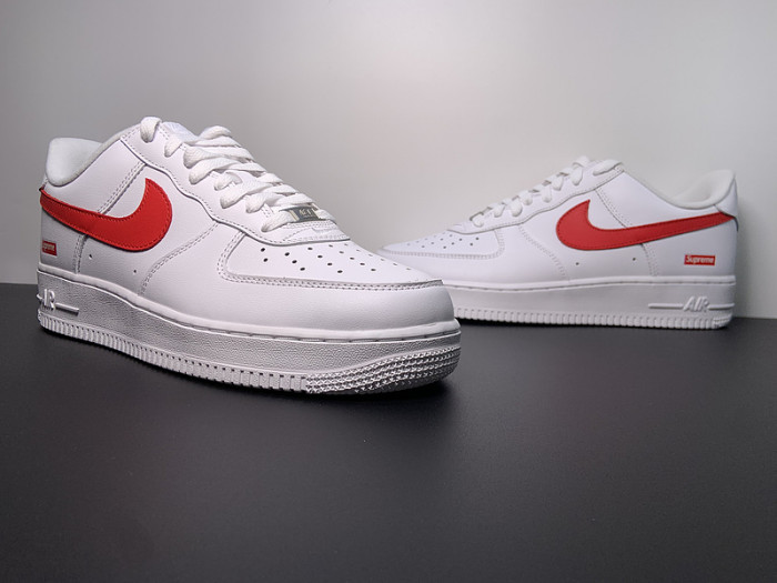 Nike Air Force 1 Low Supreme White Speed Red CU9225-101